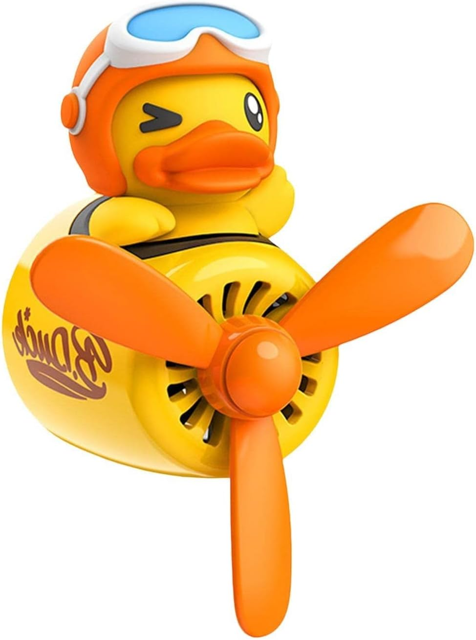 Qzjijosen Car Air Fresheners,Cute Bear Pilot Car Diffuser Rotating Propeller Air Outlet Vent Fresheners,Aromatherapy Ornament Car Accessories (Yellow Style) 1.0 Count