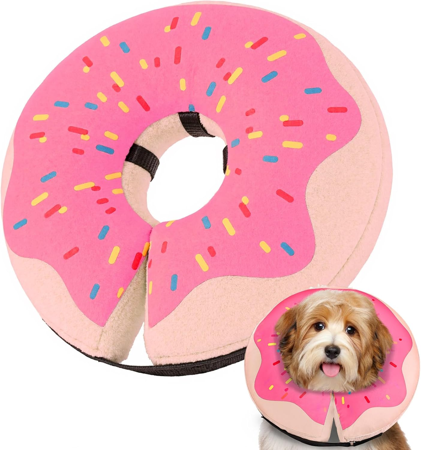 Gimars Inflatable Dog Cone Alternative Dog Donut Collar after Surgery, Soft Dog Neck Pillow Recovery Cone Collar, E Collar and Elizabethan Collar Alternative for Small and Medium Dogs image number 2