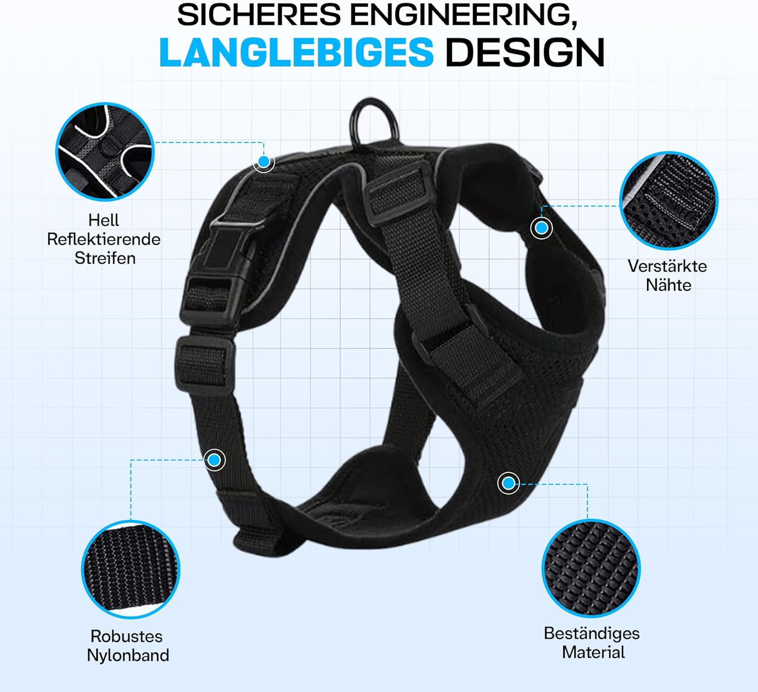 Cat Harness with Lead, Black Soft Harness for Cats, Chest Harness, Cat Harness, Cat Harness