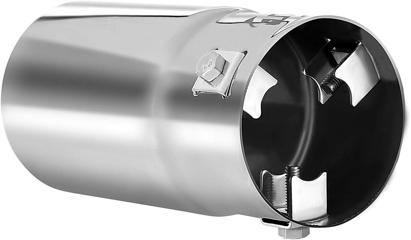Exhaust Tip - to Fit 1.5 to 2.5 Inch Exhaust Tail Pipe Diameter- Stainless Steel to Give Chrome Effect - Car Muffler Tips image number 4
