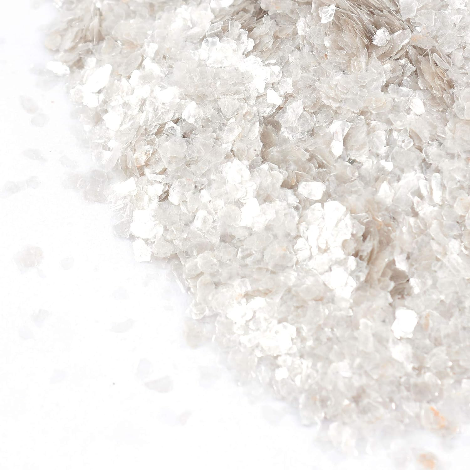 Shiny Stone Crushed Magical Natural Mica Flakes Flitter for Resin Painting Arts and Crafts,Nail Art,Diy Decoration Leaf Multi-Use 2-4Mm(6-10 Mesh) (Snow White) image number 3
