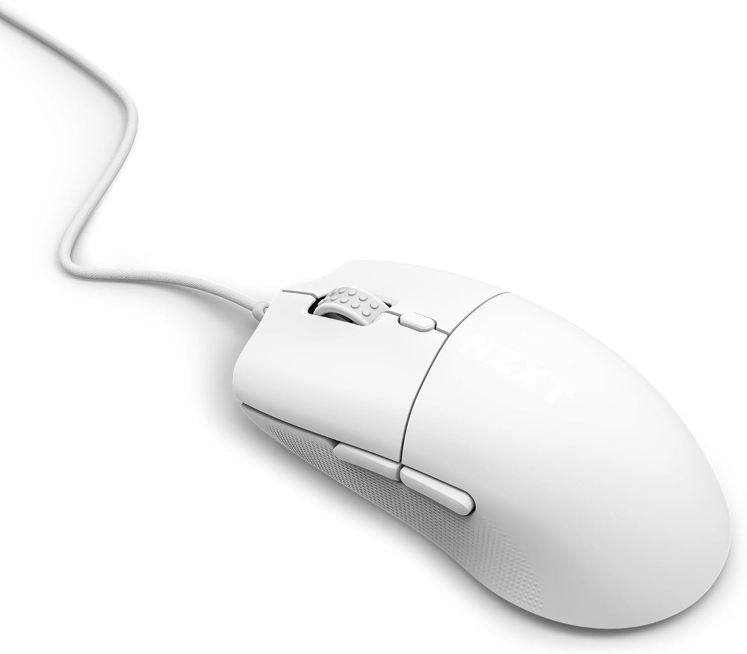 NZXT MS-001NW-02 Lift 2 Ergo Wired Gaming Mouse, White image number 3