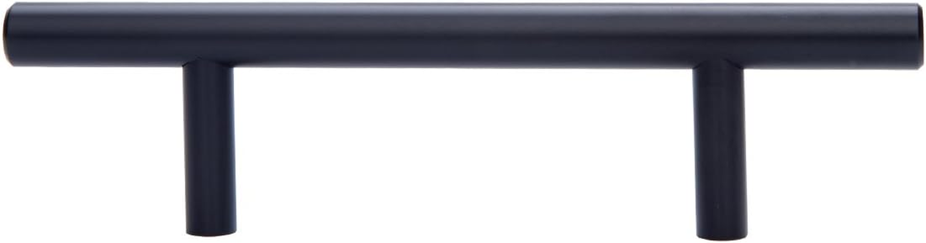 Amazon Basics Euro Bar Cabinet Handle (1.0Cm Diameter), 13.6Cm Length (7.6Cm Hole Center), Flat Black, 10-Pack image number 3