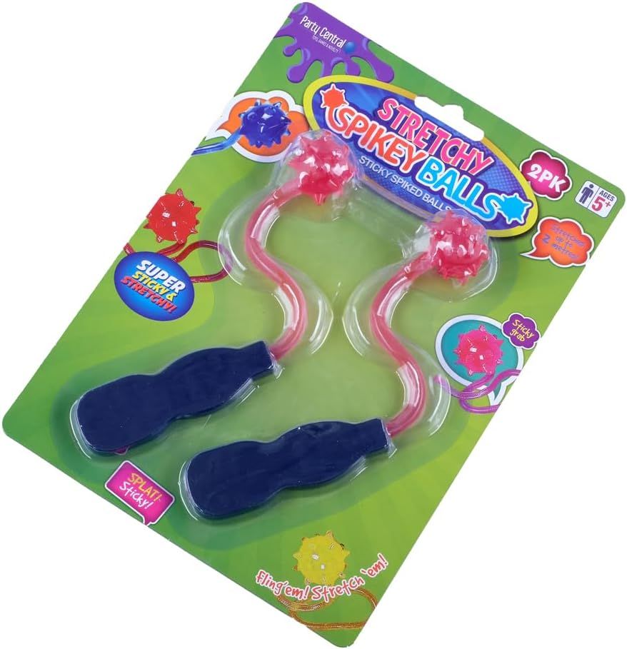 Party Central Sticky Stretchy Spikey Snapper Slapper Ball (Pack of 2)