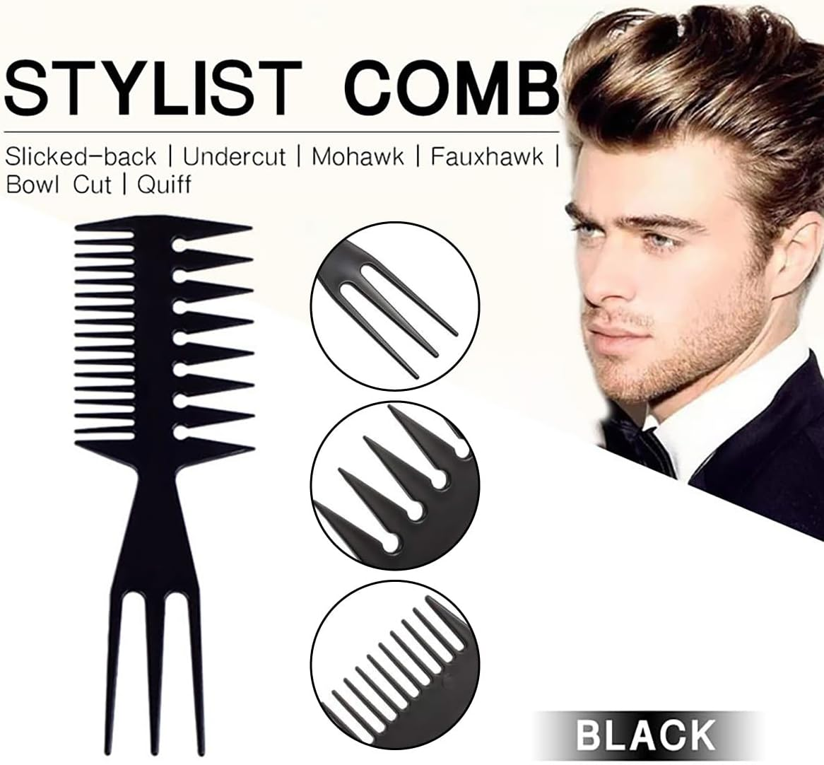 AIMALL 3-In-1 Hair Comb Styling Tool for Salon and Home Use &ndash; Professional Quality Fish Tail, Wide Tooth, and Dual-Sided Comb