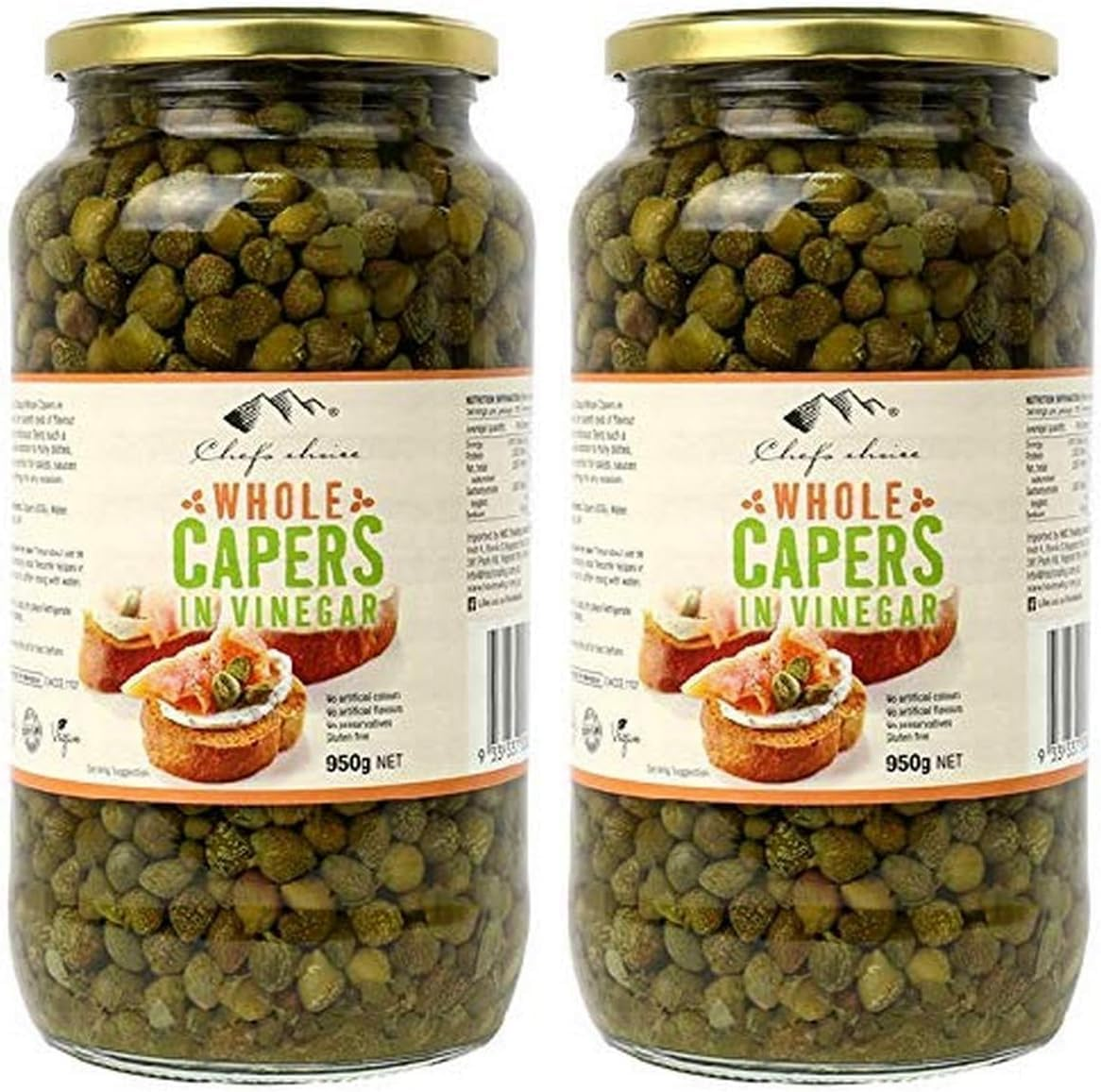 Chef'S Choice Whole Capers in Vinegar 950 G image number 1