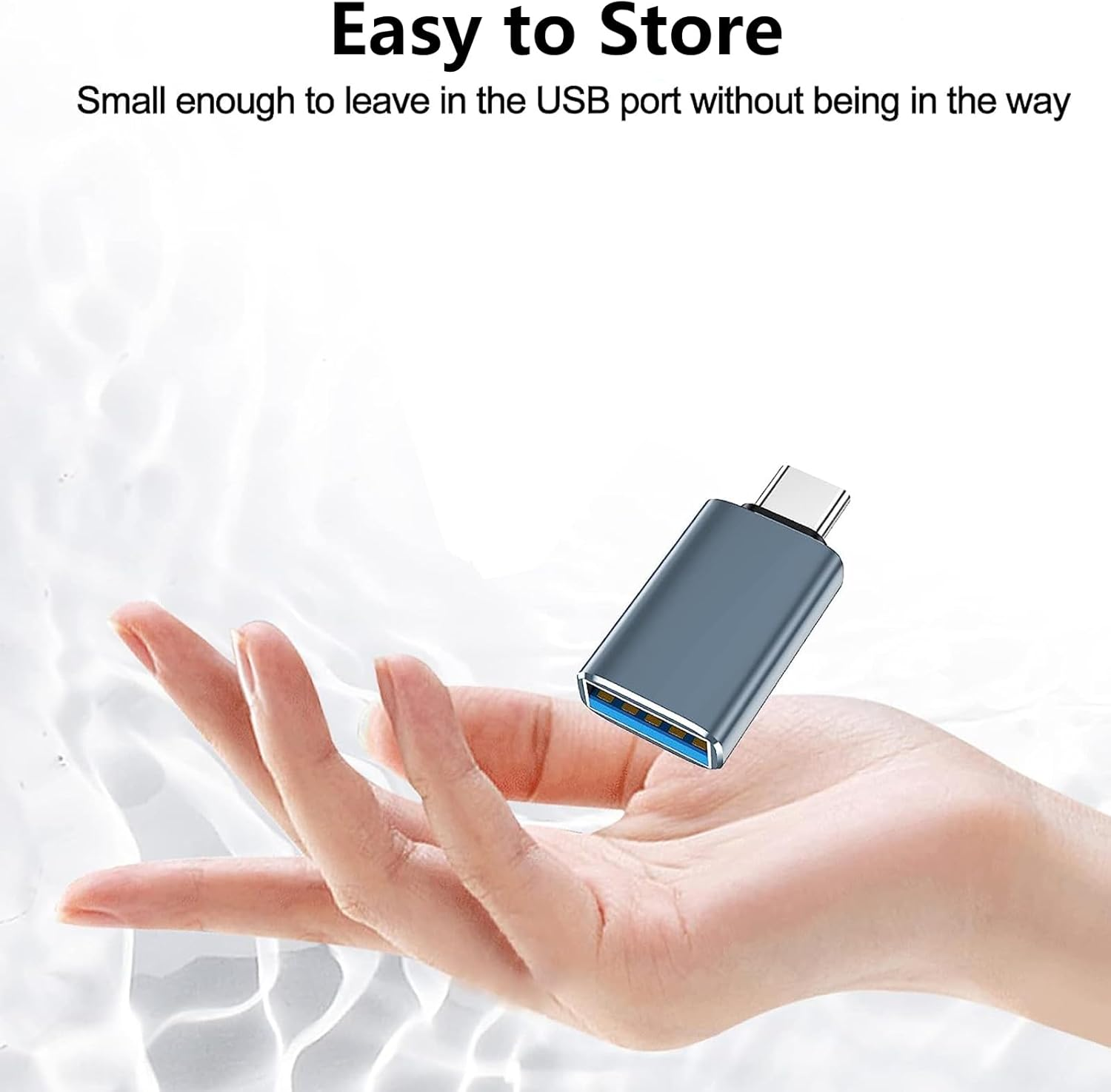 USB C to USB Adapter 2 Pack, OTG USB C Male to USB a 3.0 Female Adapter for Apple Macbook Pro, Mac Book, Ipad, Samsung Galaxy S20-S23(Grey) image number 3