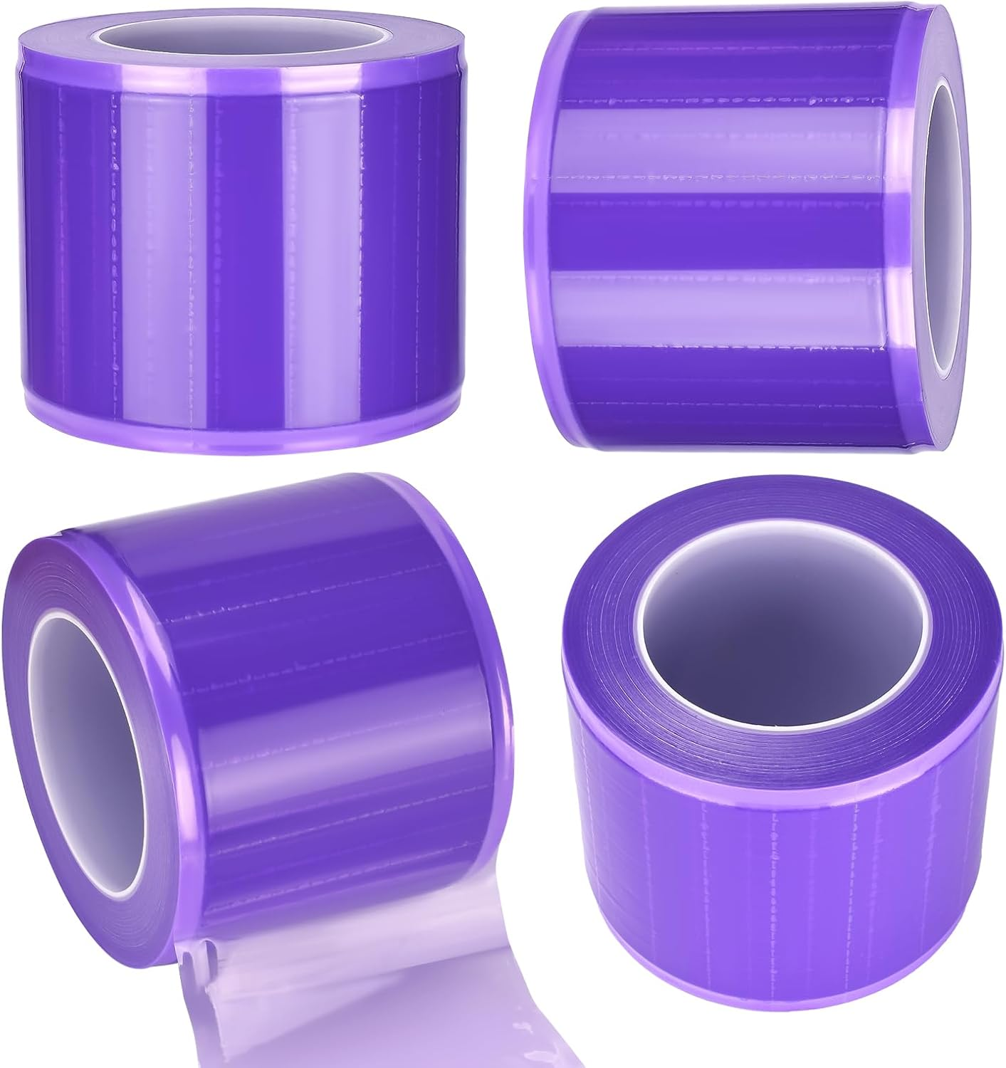 BAMTTOO 1200Pcs Barrier Film Roll Disposable Tattoo Barrier Film Dental Barrier Film Perforated Adhesive Barrier Tape Sheets Tattoo Supplies (Purple) image number 2