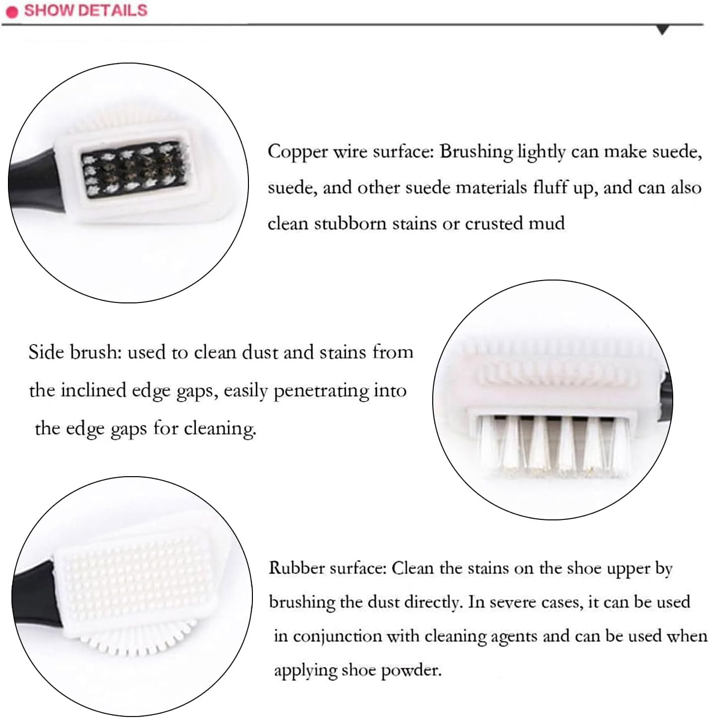 Suede Brush for Boots, Nubuck Brush for Suede Leather, Comprehensive Cleaning Tool for Shoes, Bags, and Jackets, Removes Dirt and Restores Nap, Gentle and Effective