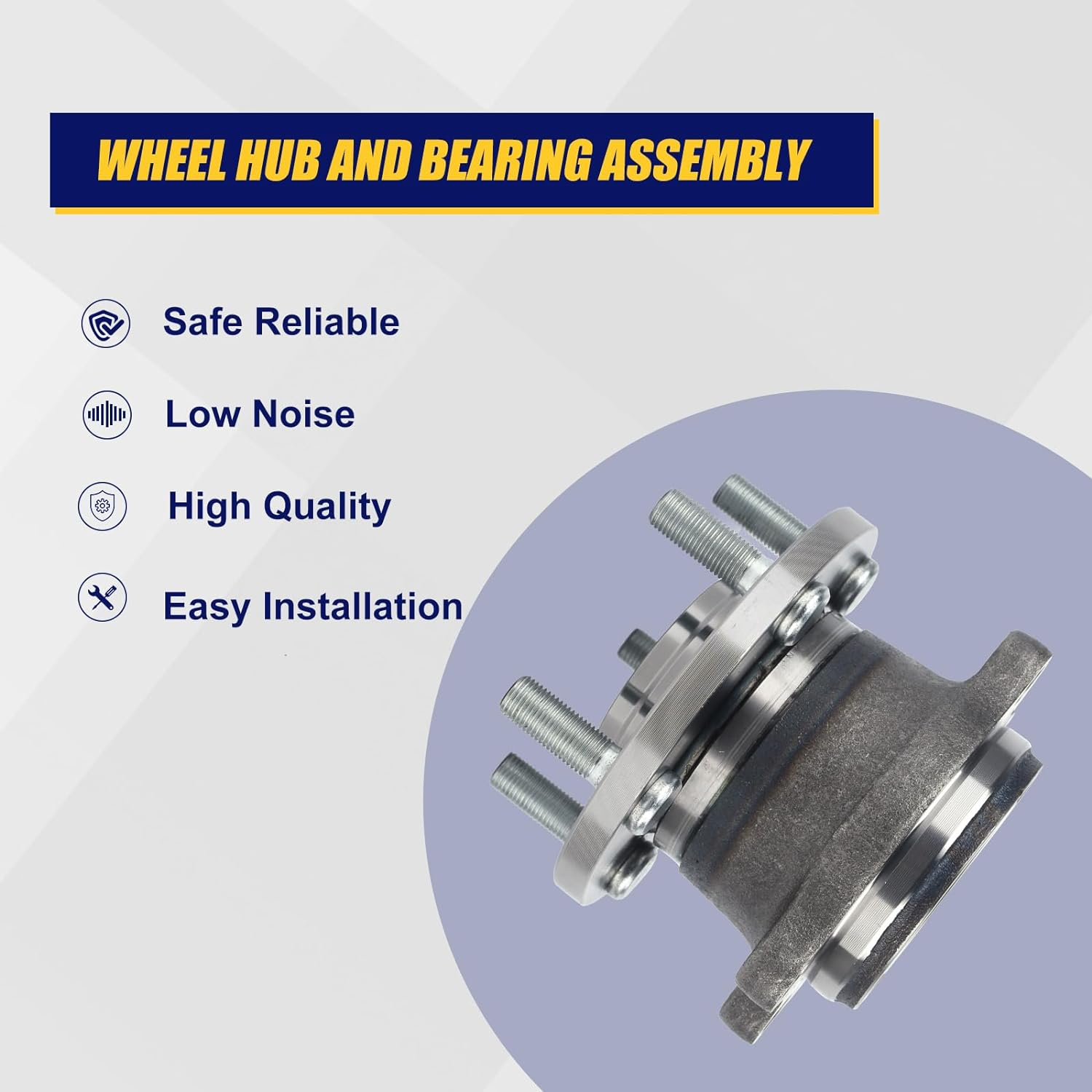 KUSATEC 512293 Rear Wheel Bearing Hub Assembly for 2005-2009 Subaru Legacy 2005-2009 Subaru Outback, M12X1.25 image number 5