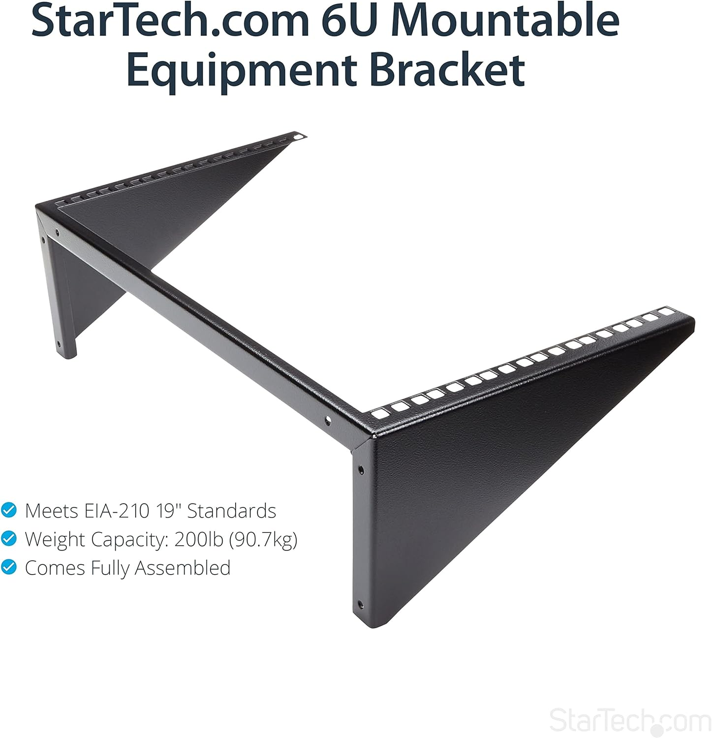 Startech.Com 6U 19" Steel Vertical Rack and Wall Mountable Server Rack, Black (RK619WALLV) image number 2