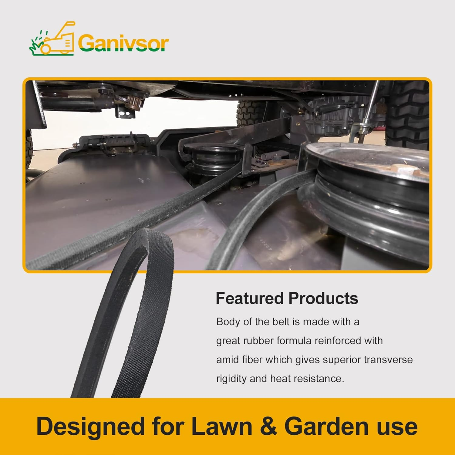 Gavin Parts Shop 405143 Mowers Belt Fits Craftsman Poulan Husqvarna 532405143 584453101 YTH2246TDR YTH22V46XLS YTH23K46 YTA22V46 YTH22V46 image number 1