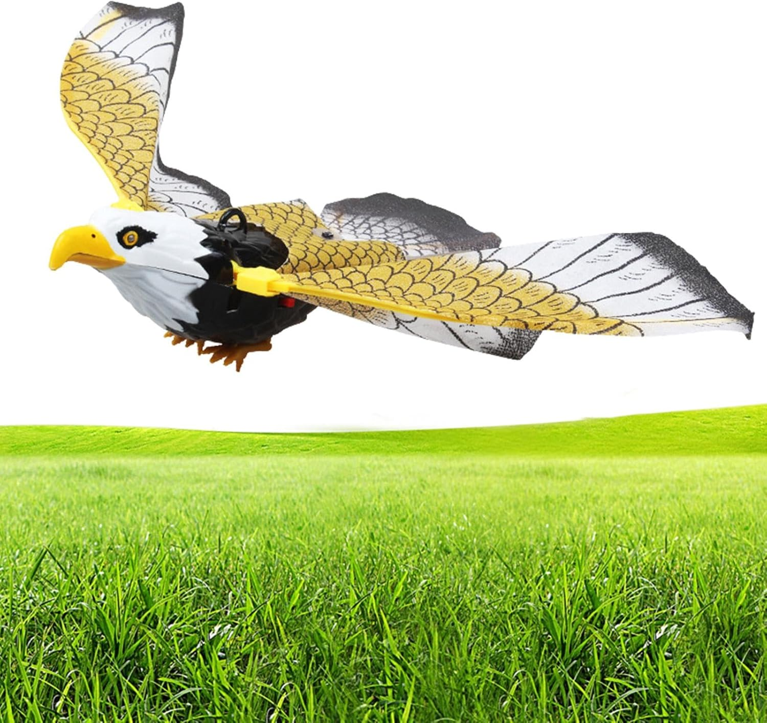 Bird Scarer Flying Kite - Fake Eagle Decoy - Realistic Pigeon Scarer Device, Flying Falcon Decoy, Outdoor Falcon Garden Decor image number 1