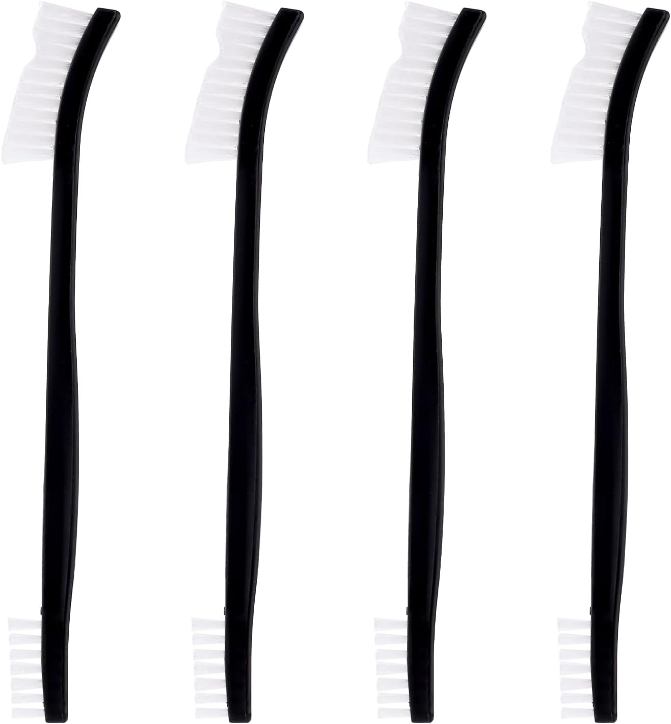 4Pcs Double Ended Nylon Cleaning Brushes, Multifunctional Small Cleaning Brush Durable Nylon Brushes for Cleaning Crevice Detailing Brushes for Jewelry Bicycle Car Shower Head image number 4