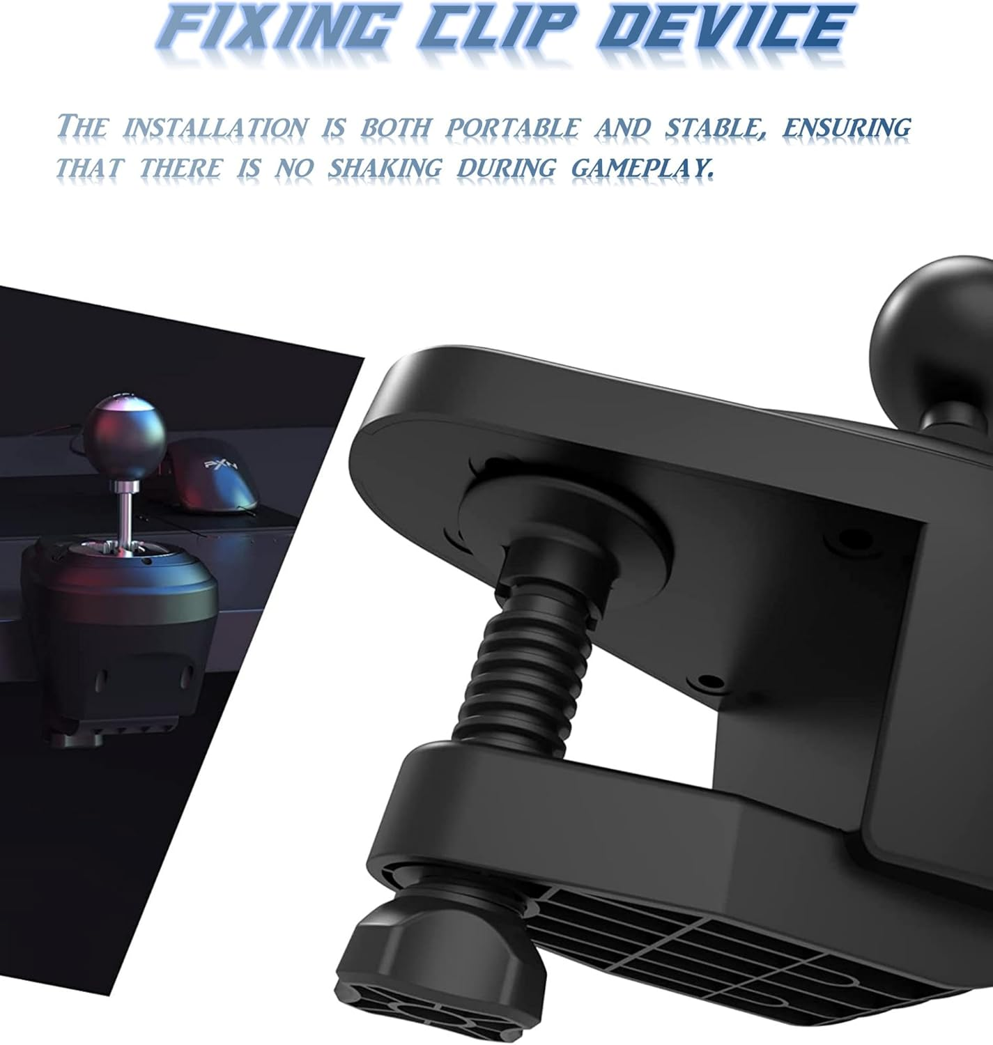 PXN-A7 6 1 H-Pattern Racing Gear Shifter for PC Table Clamp Multi-Interface Black image number 4