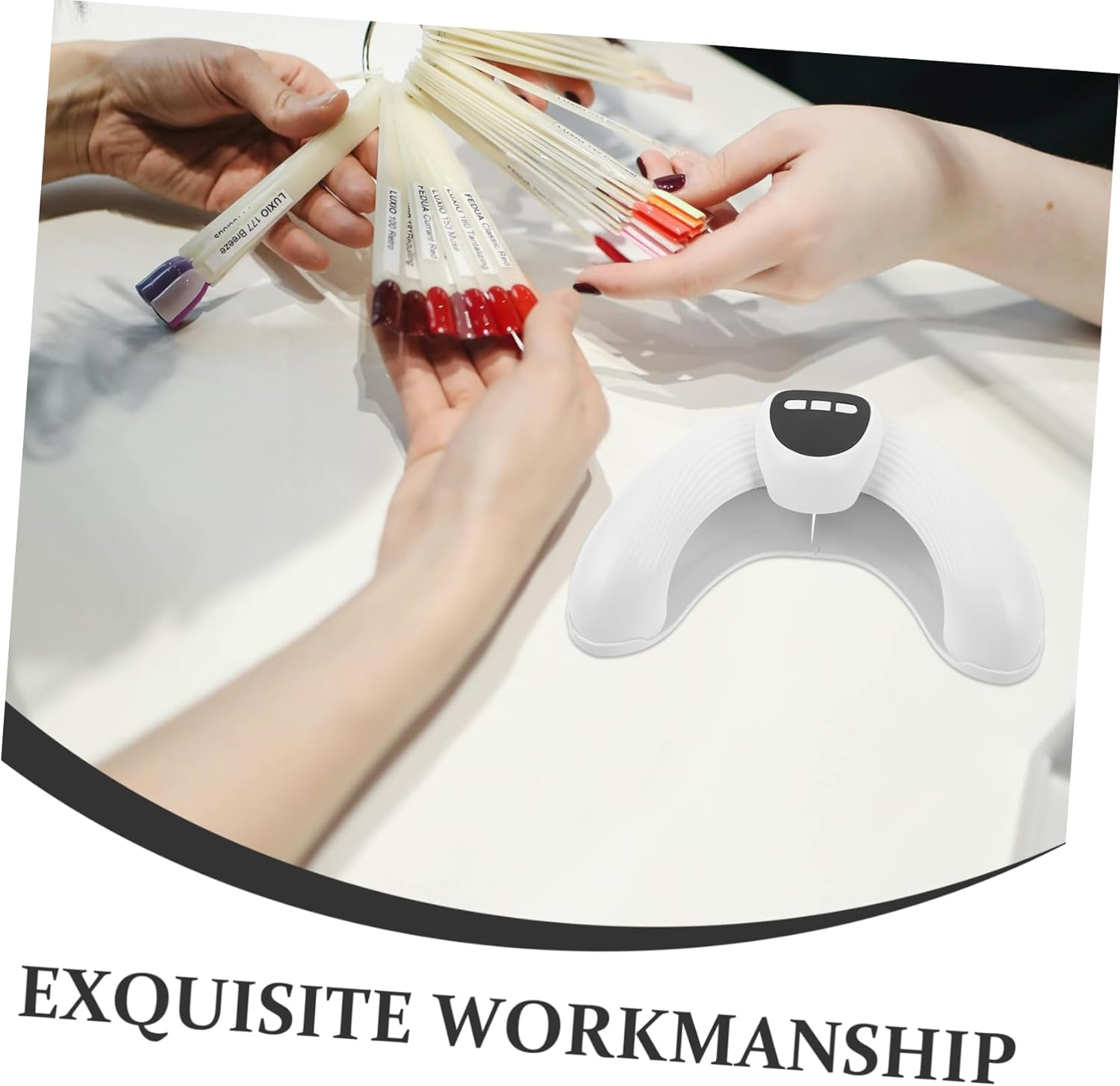 BIUDECO UV LED Nail Lamp Shaped Stretchable Design Dual Light Source for Polish Curing Automatic Sensor Blackening UV Protection Portable Nail Dryer for Home and Salon Use image number 4