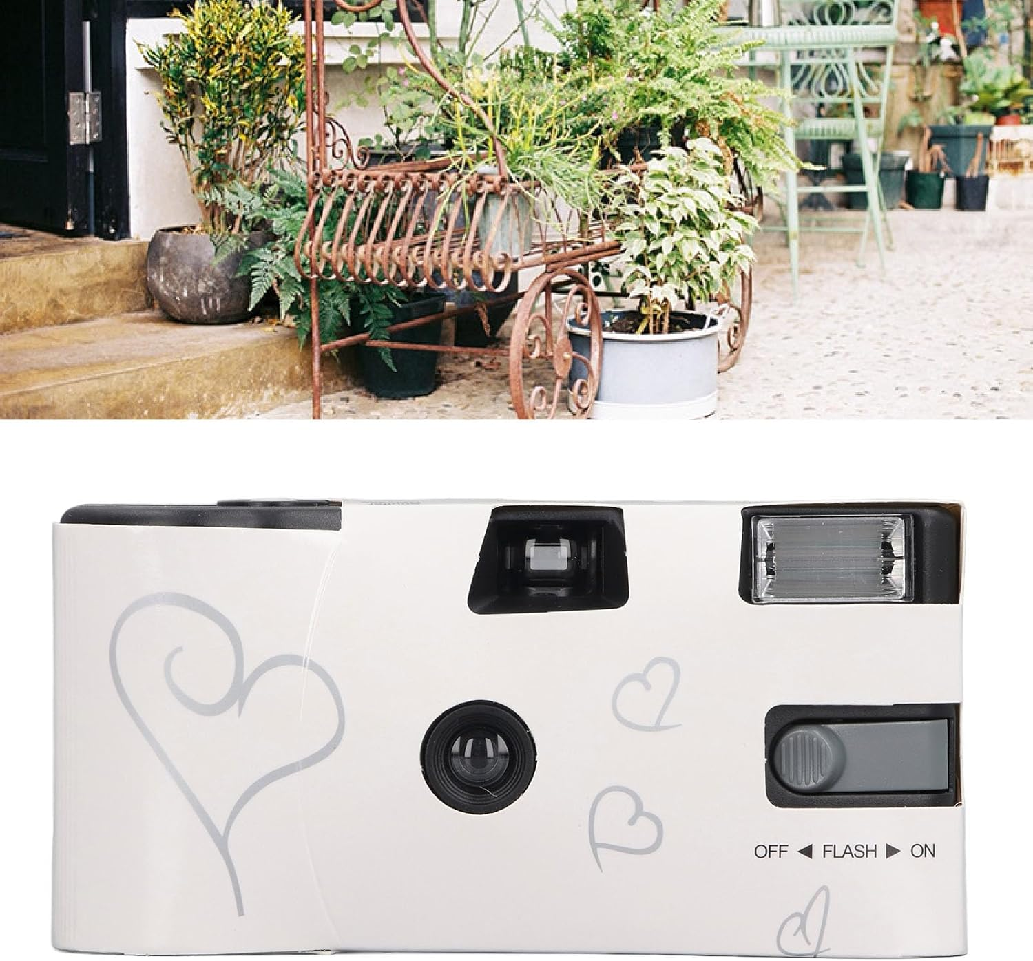 Disposable Camera for Wedding, Retro Disposable Film Camera, Single Use Camera Film Camera with Flash 27 35Mm Color Films for Anniversary Concert Travel image number 1