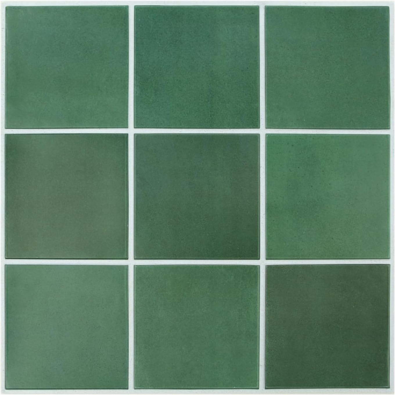 Commomy Peel and Stick Tiles, Stick on Tiles Backsplash for Kitchen and Bathroom, PVC Wall Tiles Interior Decor(30X30Cm, 10 Sheets, Matte Green)