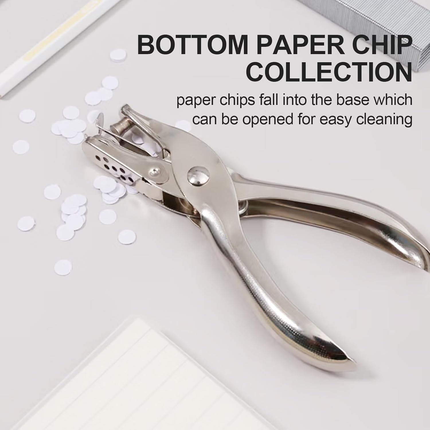 3Mm & 6Mm Single Hole Punch - Hand Held Metal Hole Puncher for Paper, DIY Crafting, Greeting Cards, Scrapbooking - Heavy Duty Punch Pliers for Stationery, Notebooks (2 Sizes Included) image number 2