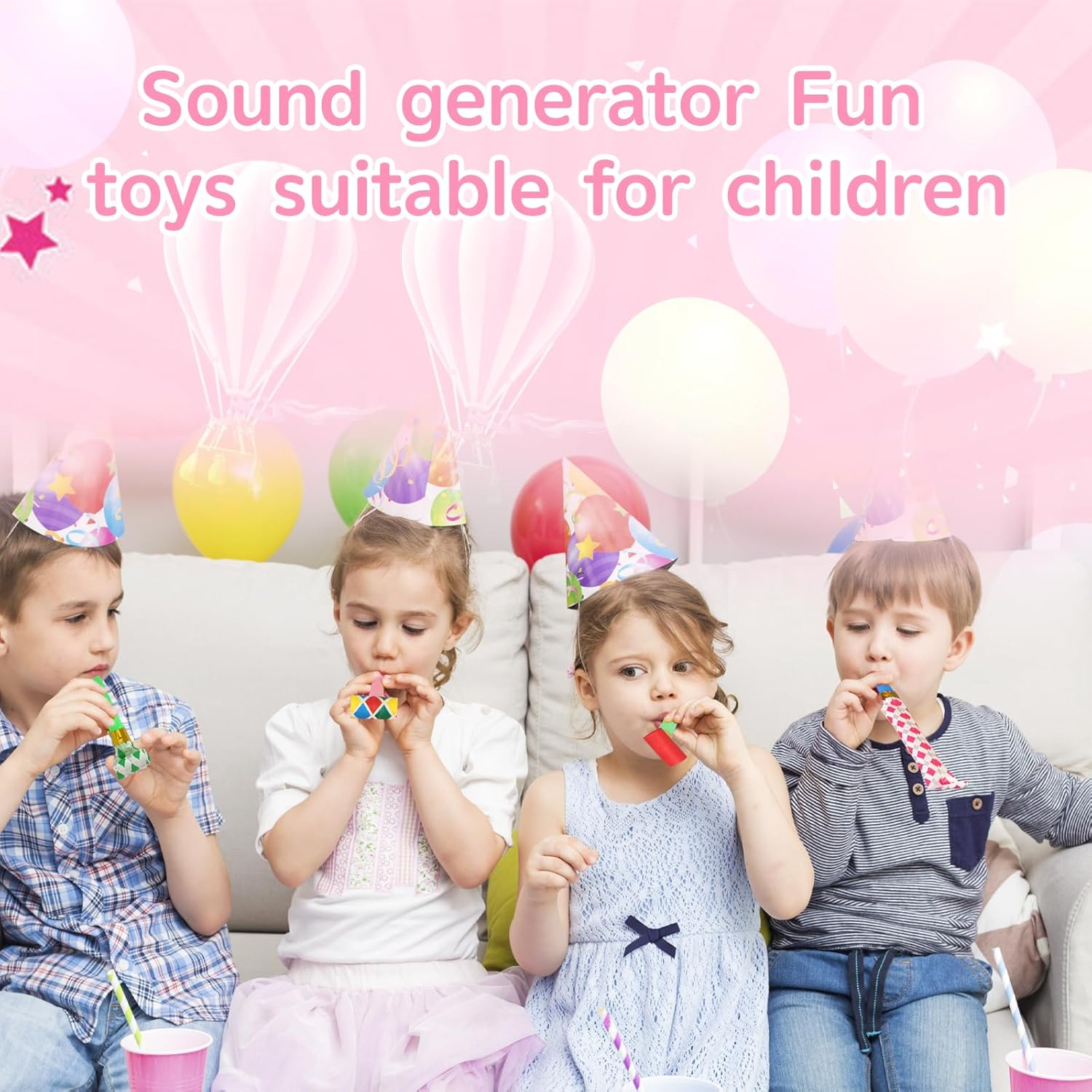 Chshhuao 50 Pcs Party Blower, Funny Party Blowouts Blow Horns Birthday Party Whistles New Years Party Noisemakers Whistles Party Blowouts Party Favors image number 3