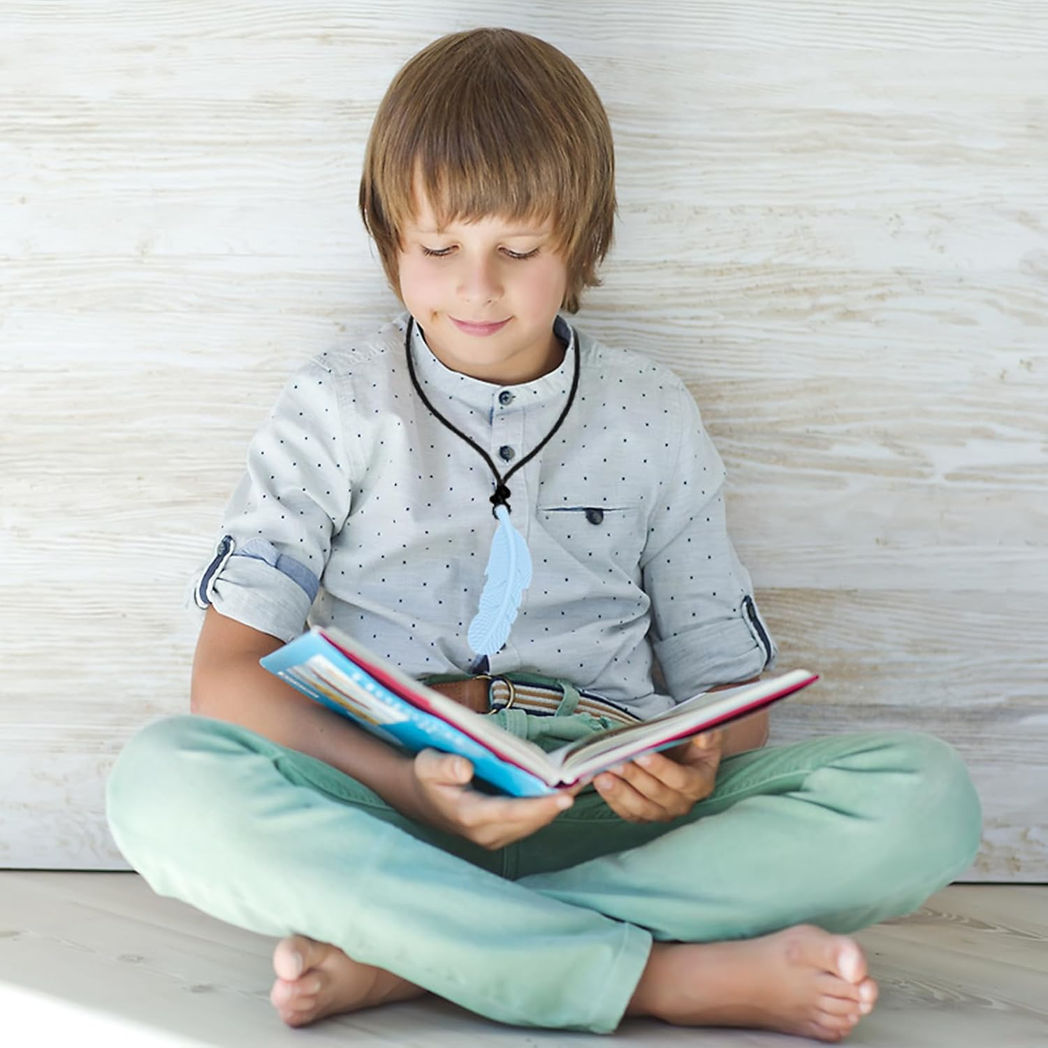 Sensory Chew Necklace for Kids & Adults | 5-Pack Silicone Feather Necklaces for Autism, ADHD, Anxiety, and Sensory Needs image number 1