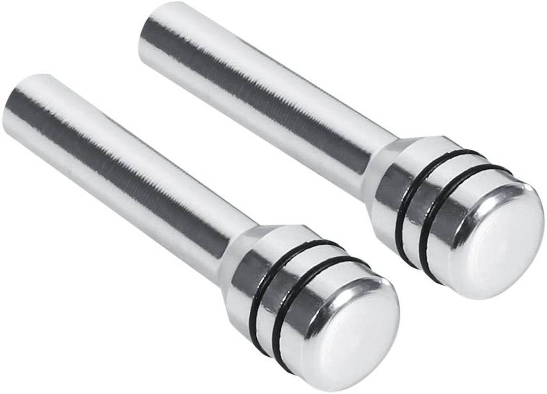2Pcs Universal Car Truck Aluminum Interior Door Lock Knob Pins Cover Silver image number 2
