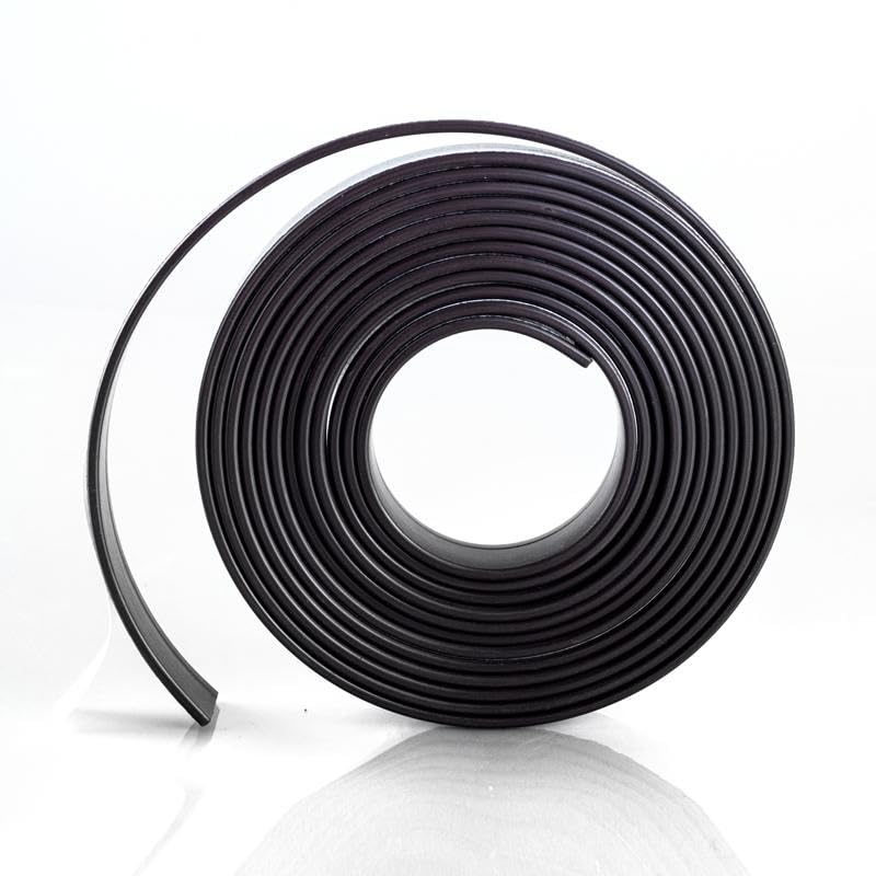 Leona Co 2M*12MM Magnetic Tape Strips Roll with Adhesive Backing, Flexible Sticky Magnet Tape for Lightweight Craft DIY Projects, Whiteboards and Fridge Organization