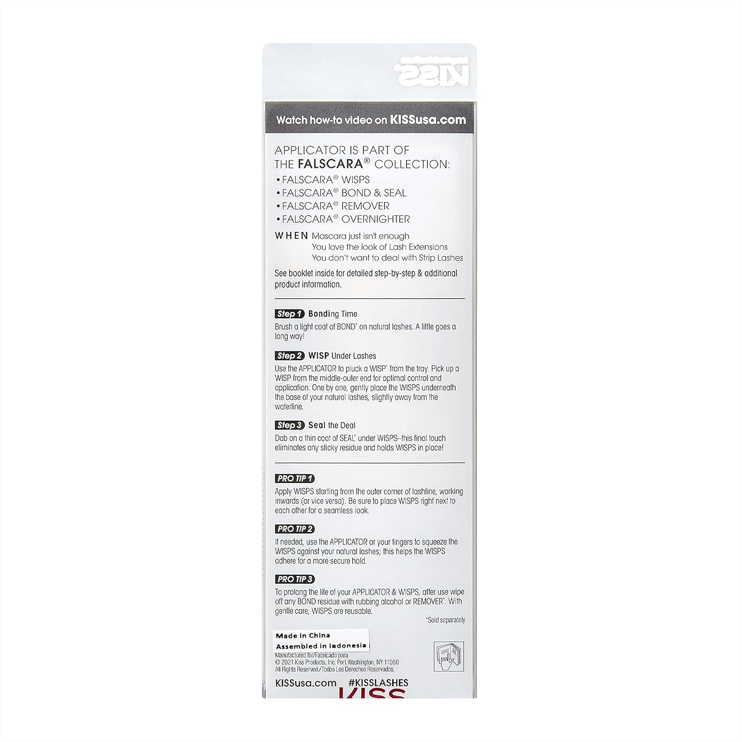 KISS Falscara Eyelash Applicator, Pink, 1 Count (Pack of 1), KFCA01C image number 3