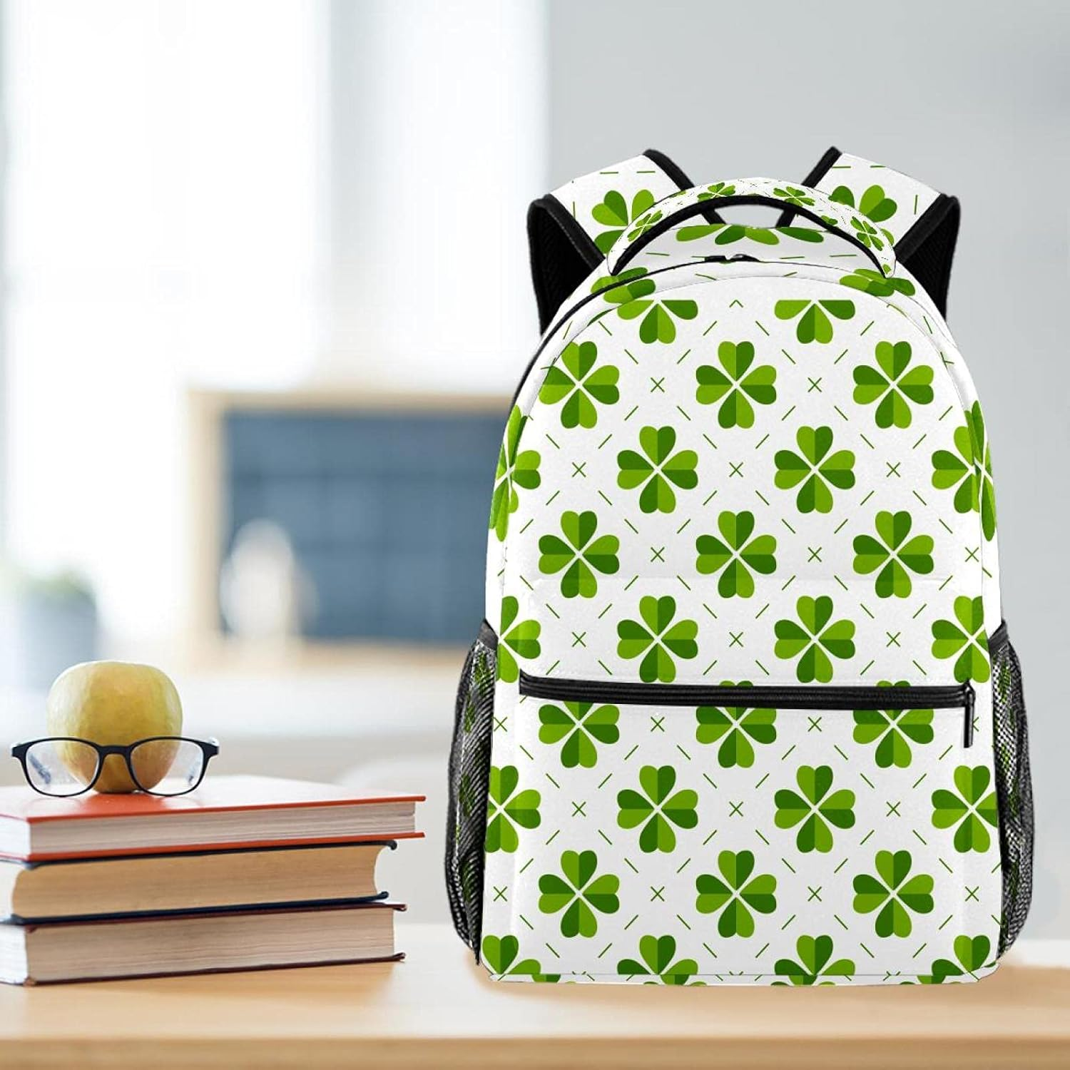 Four Clover Backpack Students Shoulder Bags Travel Bag College School Tote Backpacks image number 5