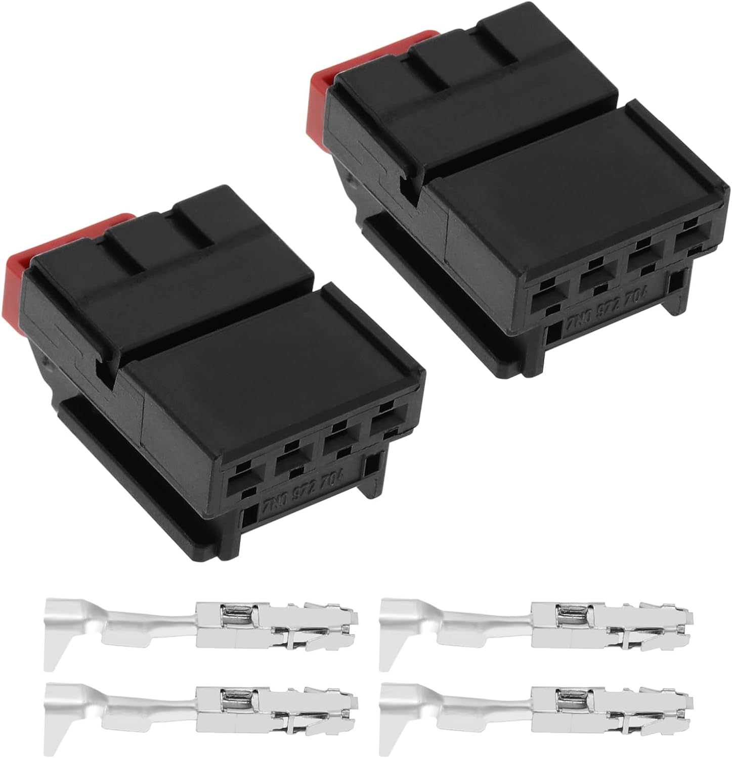 Ecsing 2Pcs Rear Tail Light Connector with Terminal 7N0972704 Compatible with VW Compatible with Audi Compatible with Seat Tail Light Lamp Plug Connector image number 1