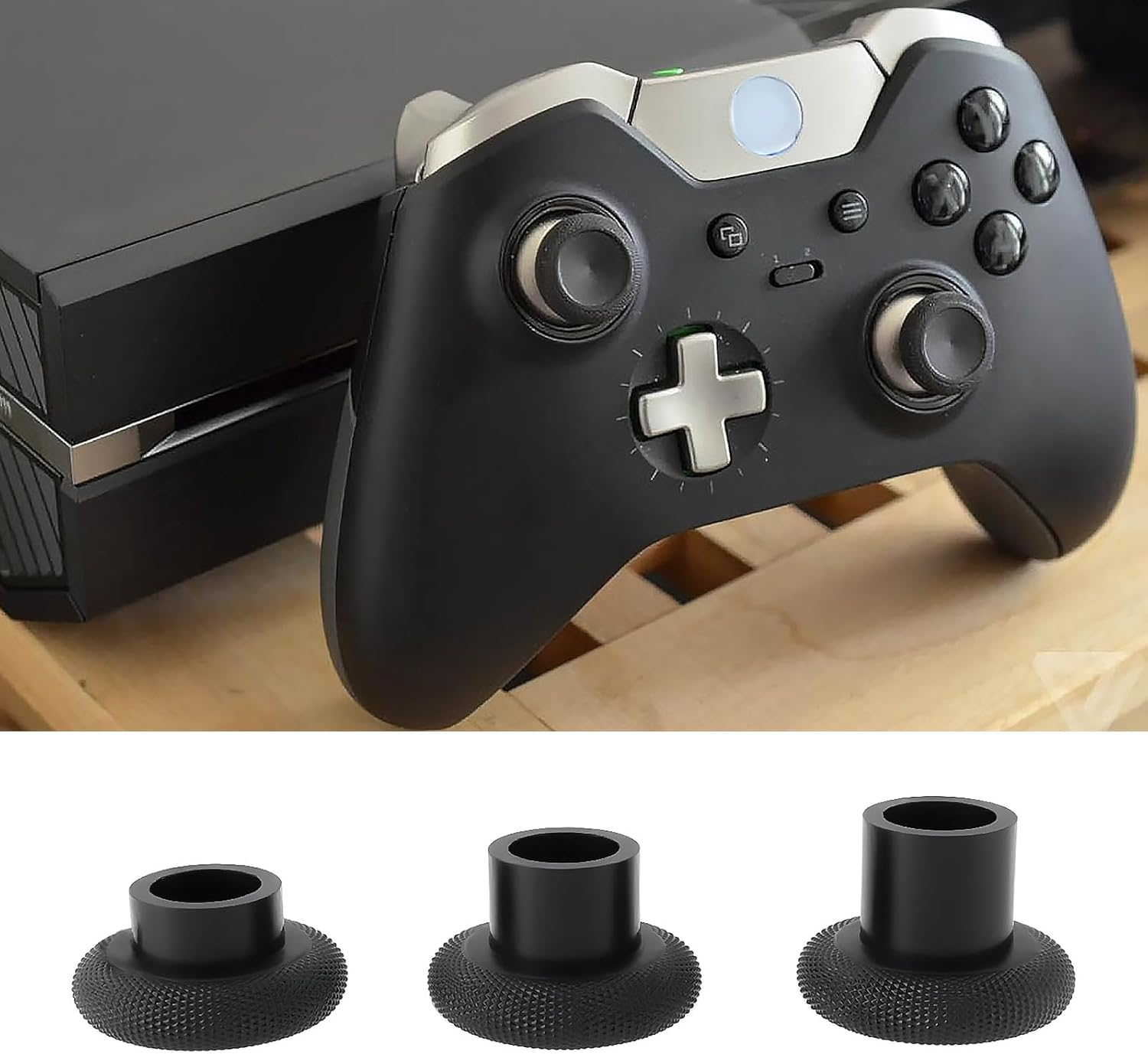 SG Store 6Pcs Game Joystick Thumb Stick Replacement Part Compatible with Xbox Controller 3D Simulation Joystick Black image number 6