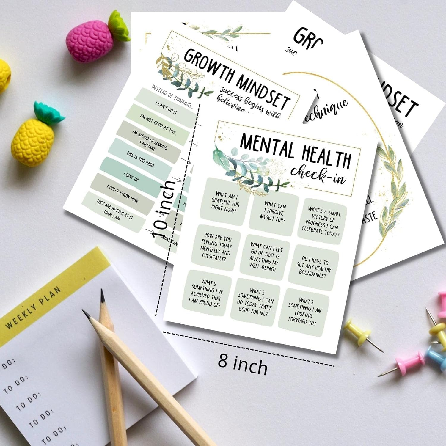 Growth Mindset Posters for Classroom Elementary-School Counselor Supplies Decor-Therapists Therapy Office Decor,Counseling Office Must Haves,Mental Health Inspirational Posters for Nursery Dorm Decor image number 4