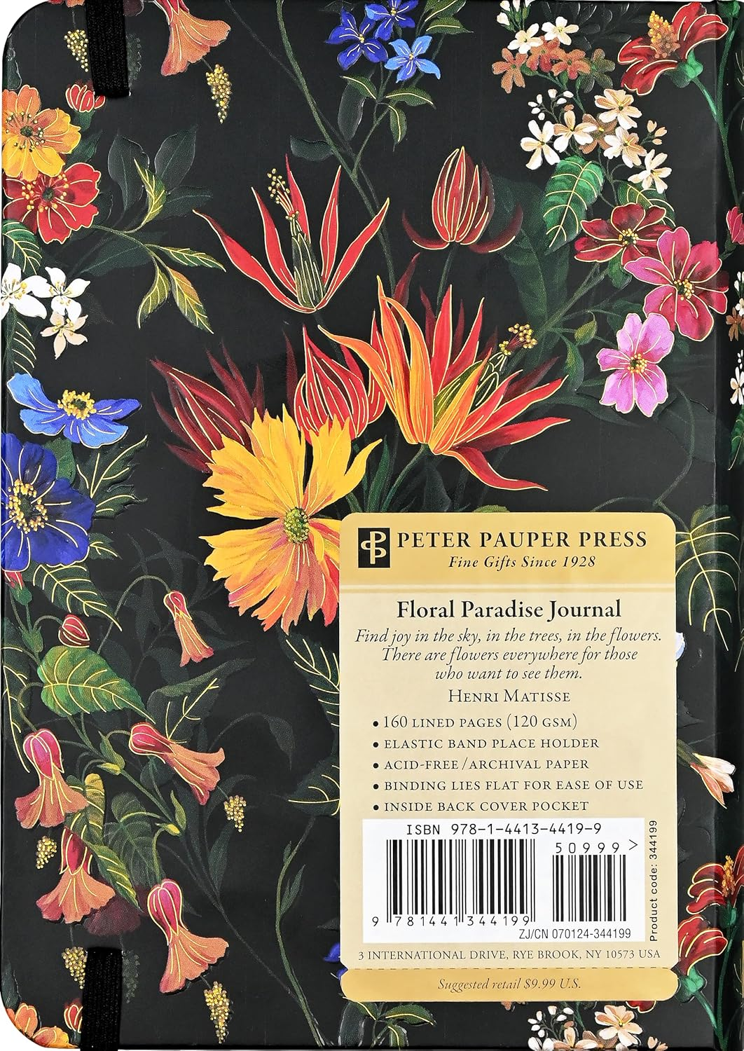 Peter Pauper Press Journal Small Floral Paradise 344199 image number 2