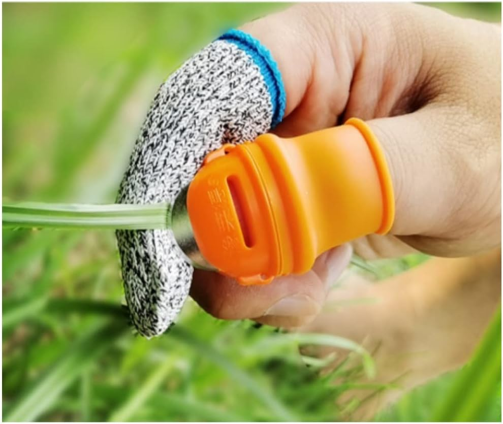 12 Pack Garden Silicone Thumb Knife Tools, Jindizi Separator Finger Knife Havesting Plant Picking Knife Gardening Gifts Plucking Thumb Finger Cutter for Trimming Garden Plants Vegetables by Jindizi image number 3