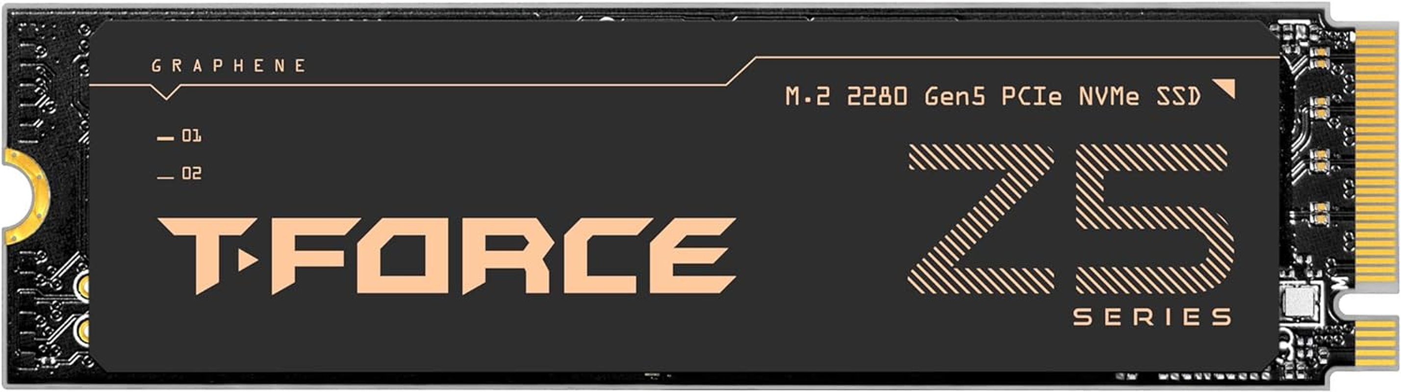 TEAMGROUP T-FORCE Z540 1TB DRAM SLC CACHE 3D TLC NAND Nvme Phison E26 Pcie Gen5X4 M.2 2280 Gaming SSD with Ultra-Thin Graphene Heat Spreader Read/Write 11700/9500 Mb/S TM8FF1001T0C129 image number 6