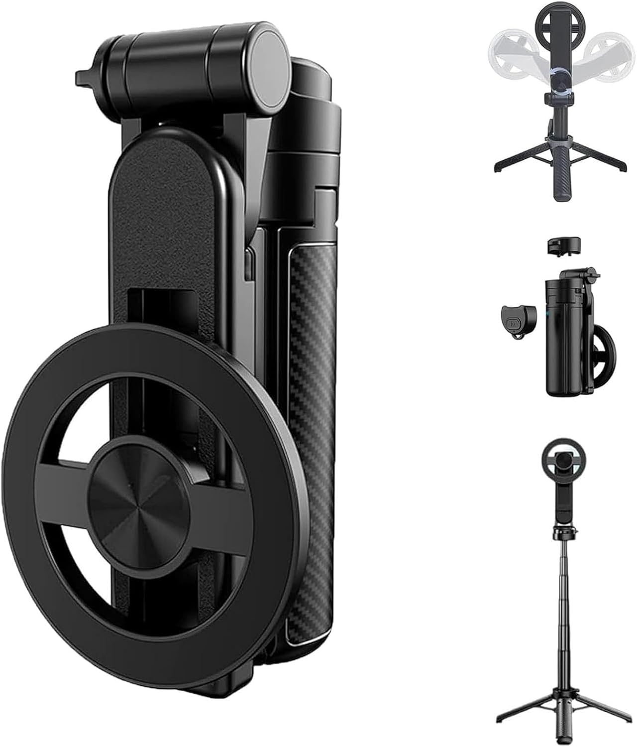 4-In-1 Multifunctional 360&deg; Rotation Magnetic Selfie Stick, 2025 New 4-In-1 Multifunctional Magnetic Selfie Stick,360&deg; Rotation Extendable Phone Tripod, for Travel and Vlogging (1PCS) image number 5
