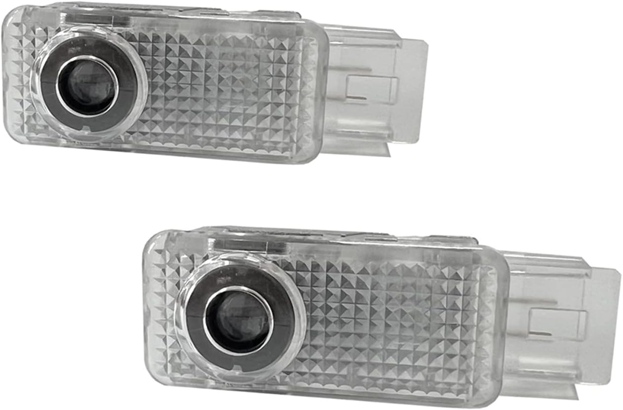 2 Pcs Non-Fading Car Door LED New Logo Projector Welcome Lamp Door Light Puddle Lights Kit Compatible with Accessories W203 C-Clsaa 2001-2007 / CLK/SLK/SLR image number 3