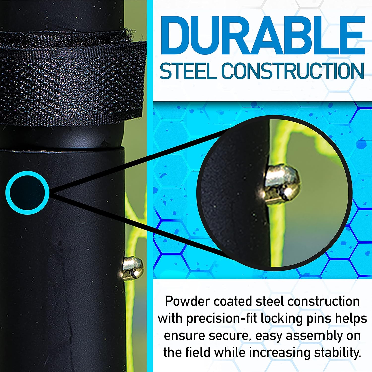 Franklin Sports Rebound Net - Training for Soccer Practice - Portable 6'X4' with Steel Frame - Black (30149X) image number 2