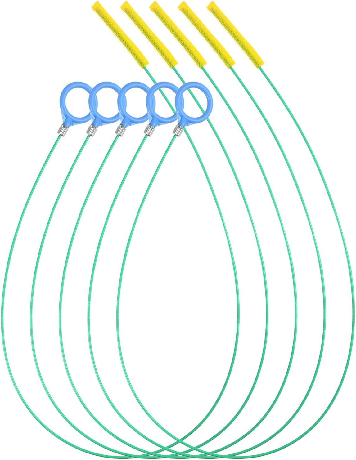 5 Pieces Drain Cleaner Spiral 90 Cm Anti-Break Steel Pipe Cleaner Spiral with Nylon Coating Drain Snake for Bathroom Kitchen Sink image number 2