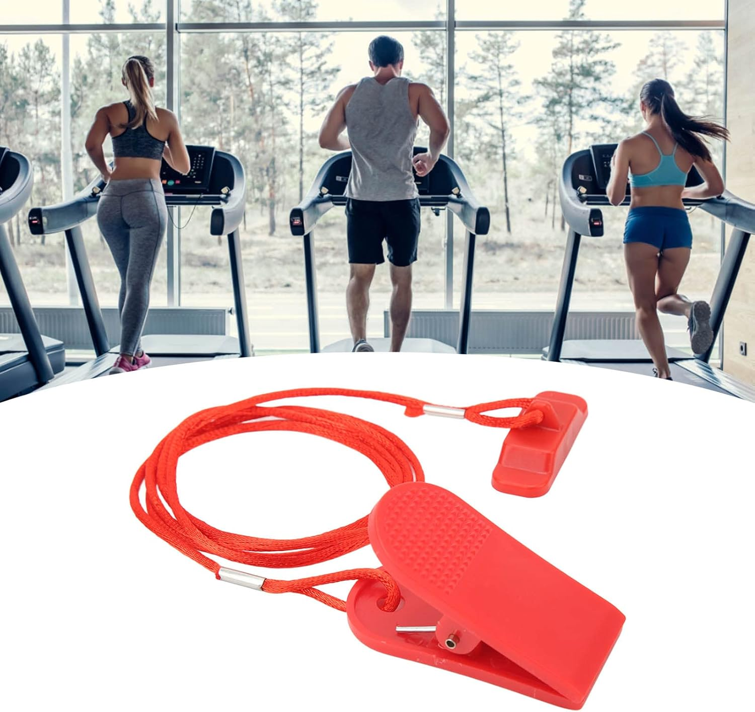 2PCS Treadmill Key, Magnetic Safety Lock, On, Compact and Lightweight, Red, for Running Machine, with Automatic image number 4