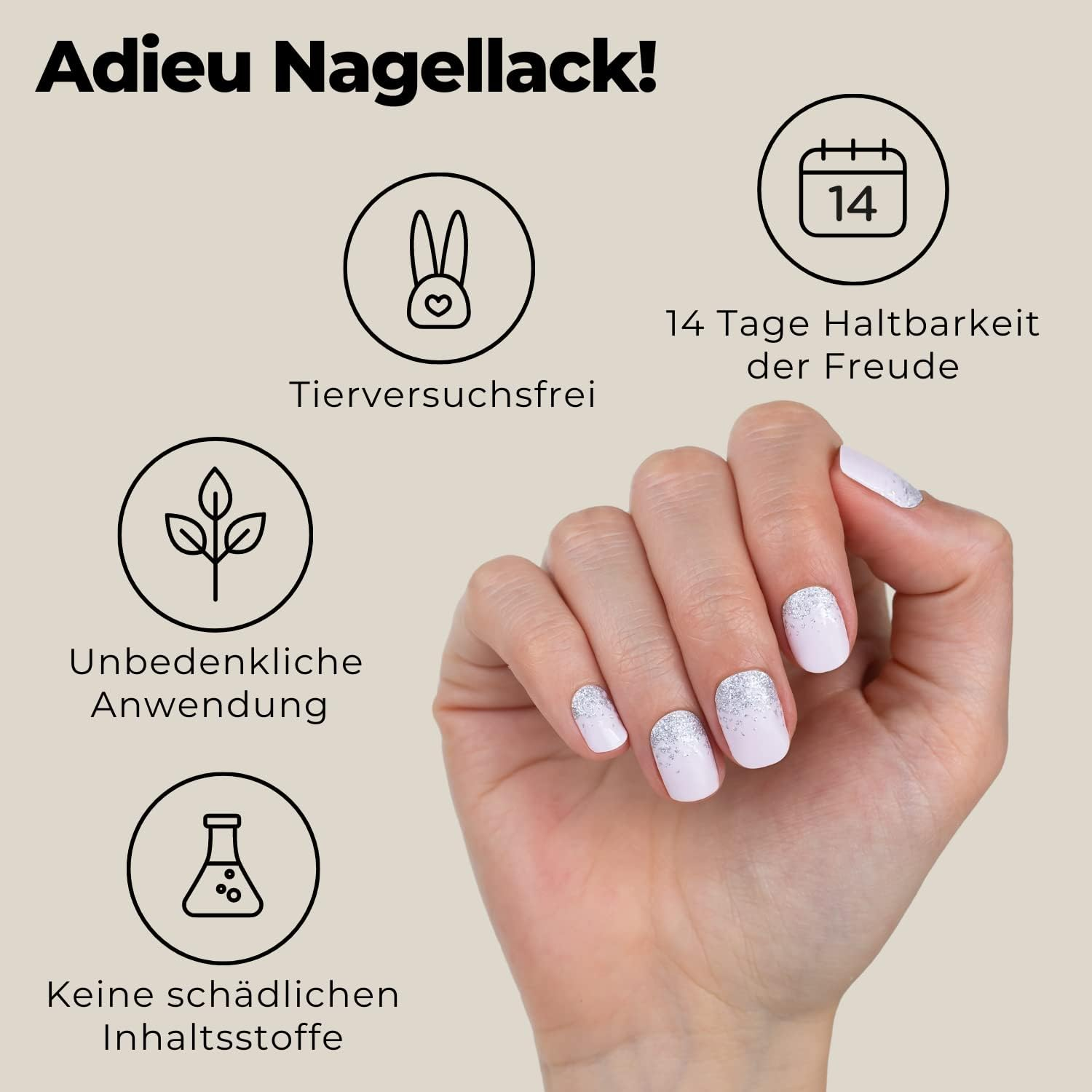 Miss Sophie Foil - Cake Pop - Glitter, Green, Wraps - 24 Ultra Thin Self-Adhesive Long-Lasting Nail Foils image number 6