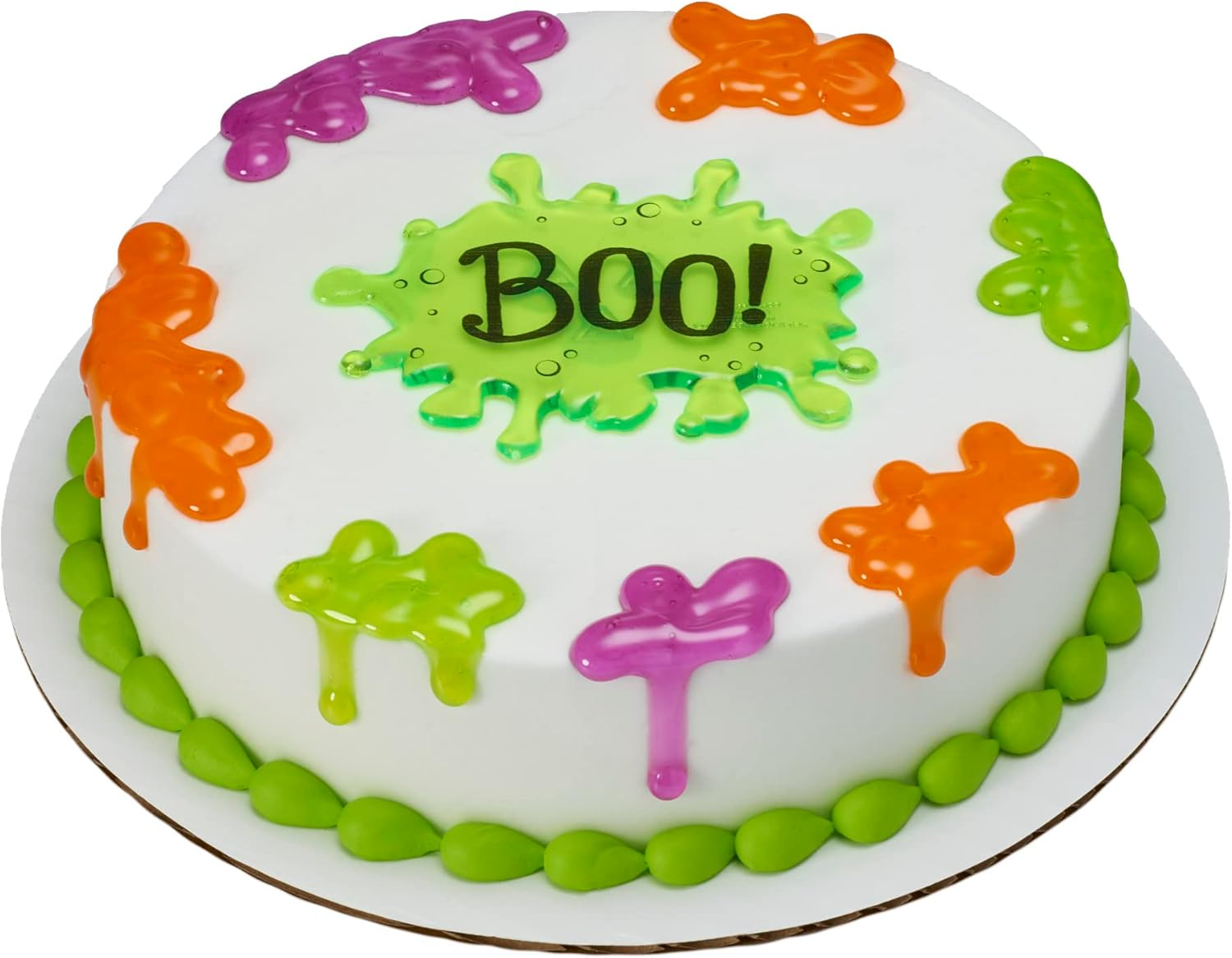 Decopac Halloween Slime Sayings Cake Decorations, 12 Pack Food Safe Cake Decorations, Happy Halloween Layon for Spooky Treats, Purple, Green, Orange image number 2