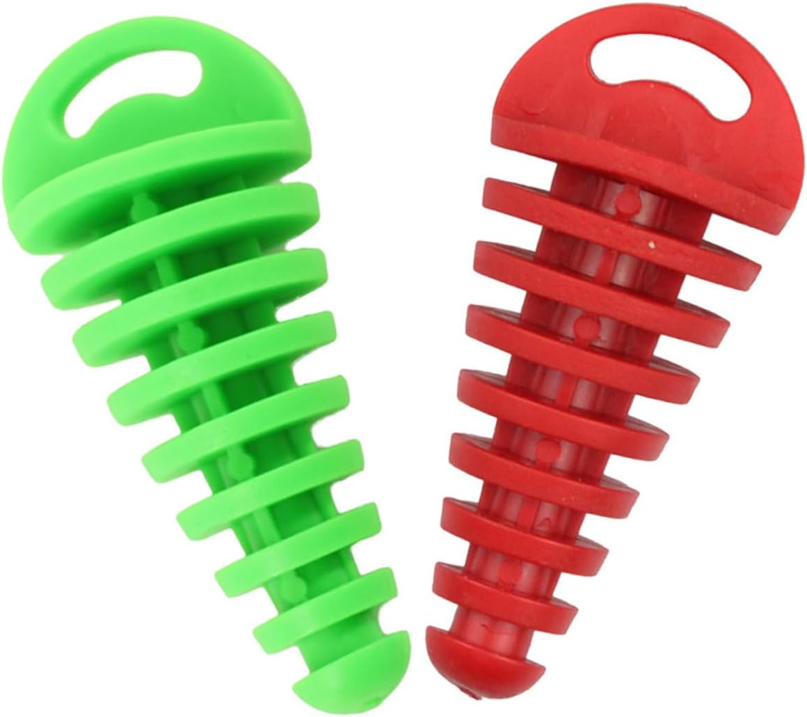 2Pcs Motorcycle Air-Bleeder Plugs Tailpipe Wash Plugs Waterproof Green and Red Motorcycle Exhaust Accessories for Motorbike Repair