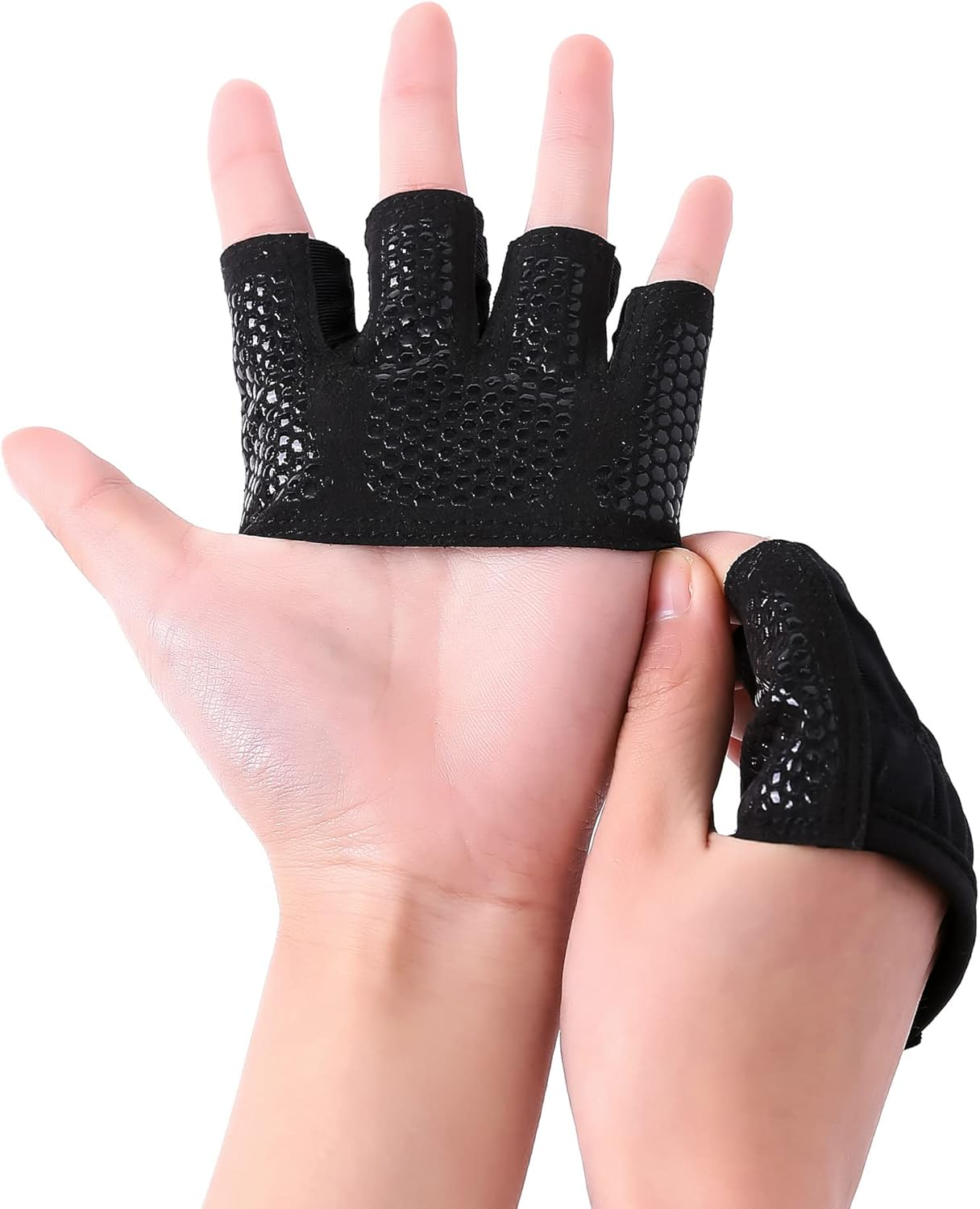 SUJAYU Workout Gloves for Women Men, Barehand Gloves for Weight Lifting, Weight Grips for Women Gym Gloves for Women Weight Lifting image number 2