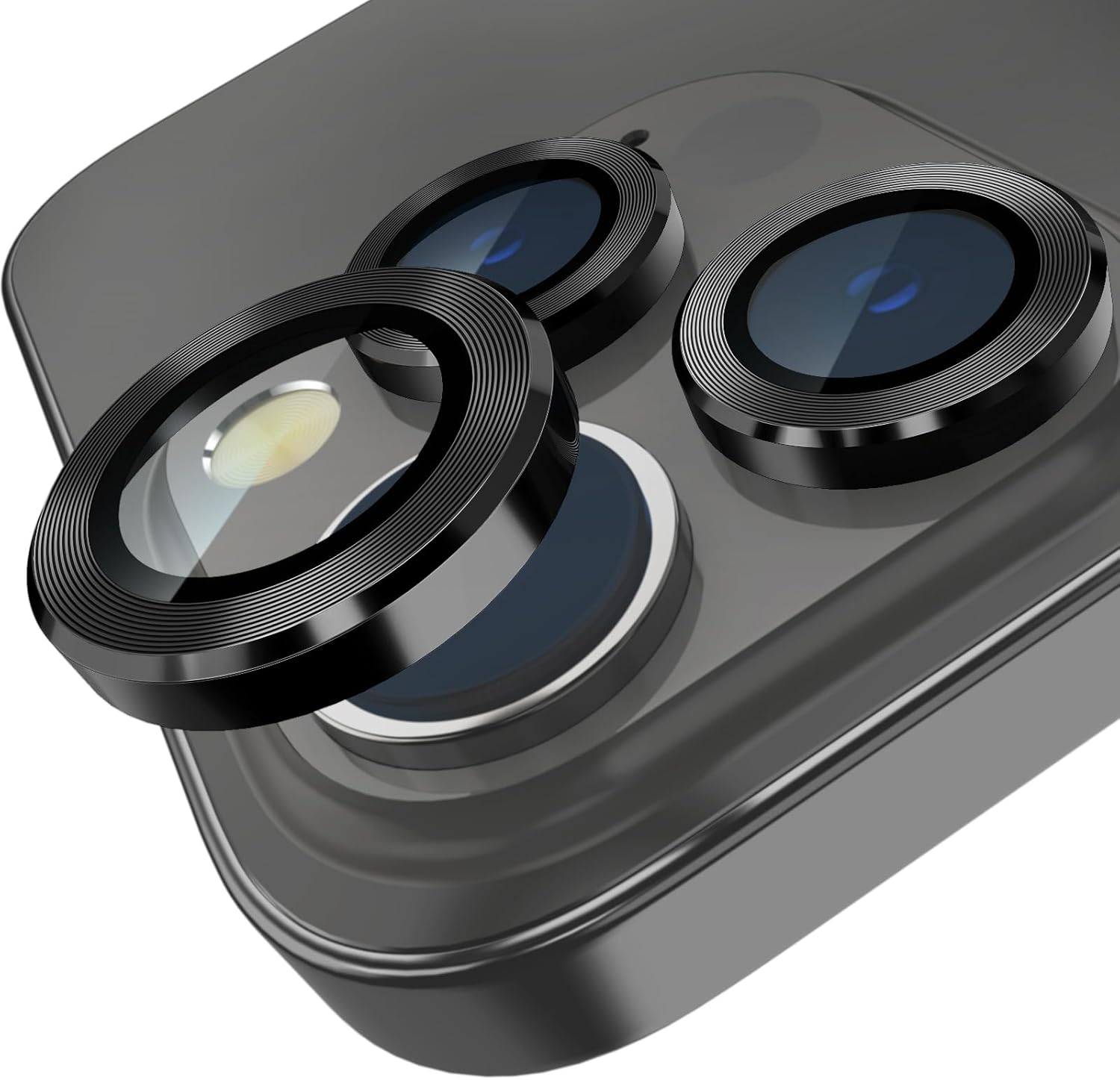 Cloudvalley Camera Lens Protector for Samsung Galaxy S21 Ultra 6.8 Inch, [3 Pack] Anti-Scratch Tempered Glass Back Camera Protection [Ultra-Thin], Black