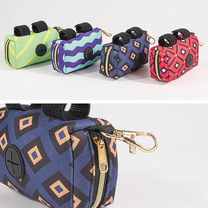 Pet Pouch Dog Poop Bag Container Dispenser Puppy Pick-Up Poo Waste Bags Holder - Easy-To-Clean, Portable Puppy Poo Bag Container - 10X4.5X6Cm Size for Outdoor Use - Blue image number 5