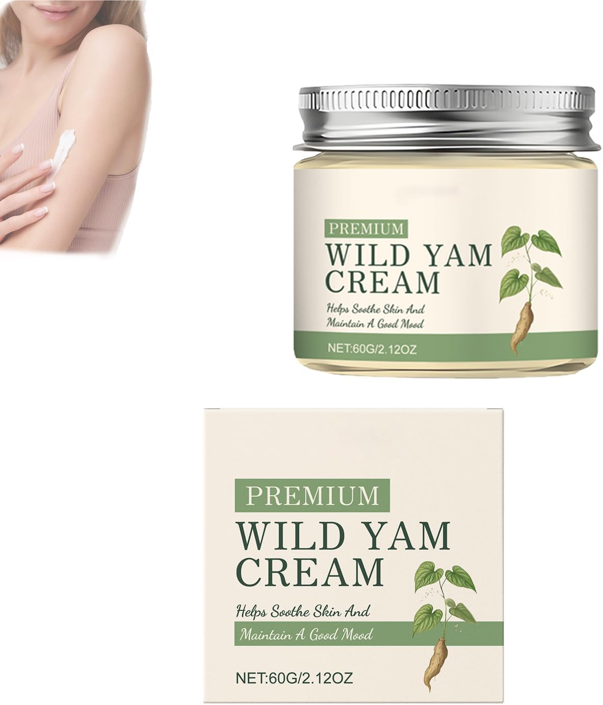 Yam Cream,Body Creams for Wo/Men,Natural Organic Balancing Cre/Am,Moisturizing Skincare Women,Moisturizing Body Lotion,Gentle and Suitable All Skin Types (1 PCS)