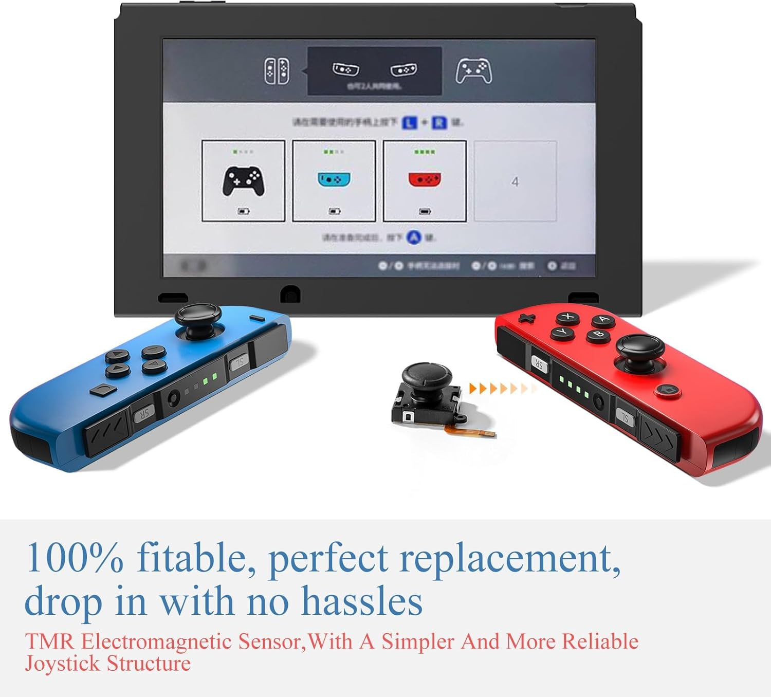 Gulikit Switch Joycon Joystick Replacement, TMR Joystick, Updated Anti-Drift TMR Electromagnetic Joystick for Switch LCD/OLED Joy Con & Switch Lite image number 6