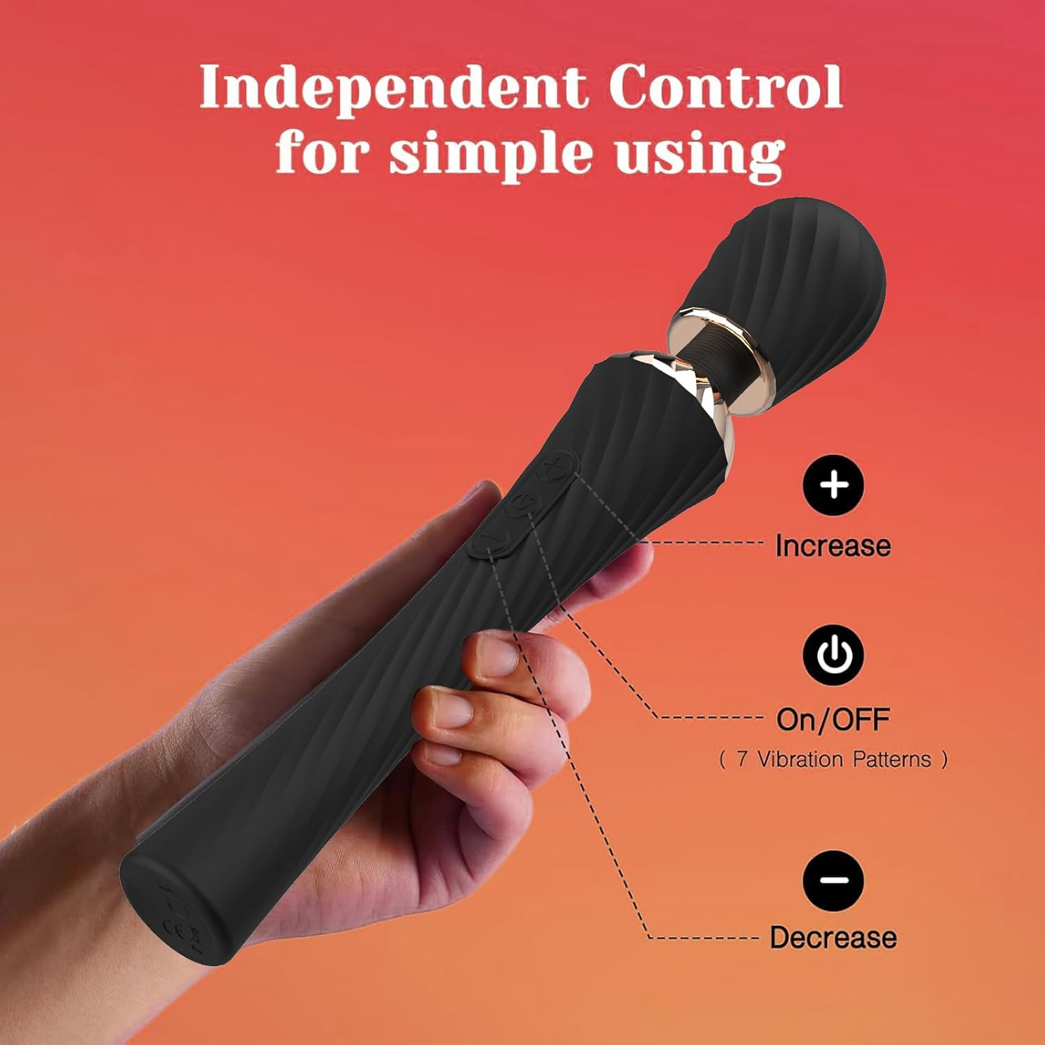 Lovaine Sex Vibrator,Cordless High-Power Wand Massager for Clitoral Stimulation, Quiet & Waterproof Adult Sex Toys for Women & Couples, Personal Vibrator for Full-Body Massage & Intimate Pleasure image number 3