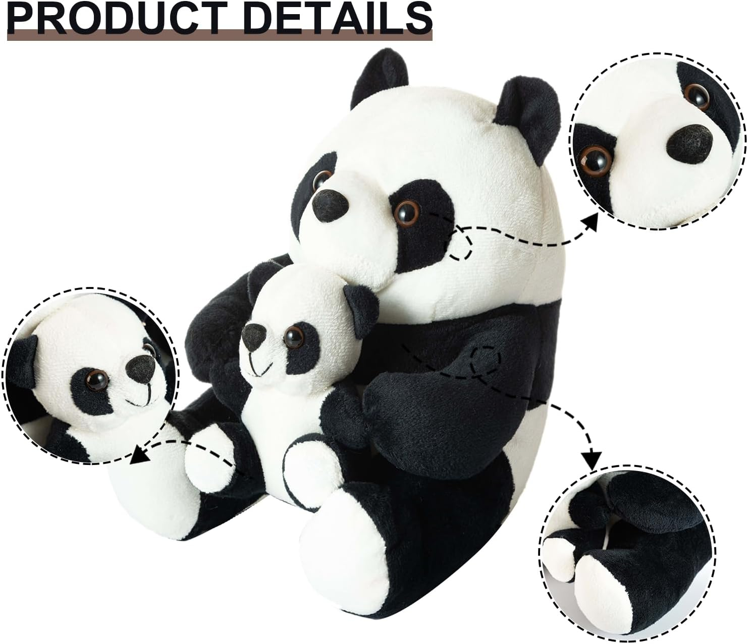 Marwood Cute Door Stopper Decorative Door Stops for Home and Office, Panda Weighted Interior Doorstop Fabric Stuffed Animal Door Stopper Floor Decorative image number 4